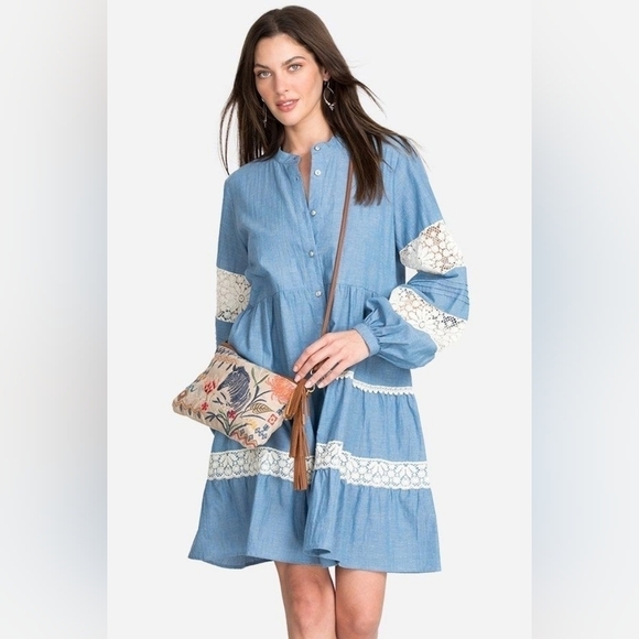 Johnny Was Laguna Pieced Mini Dress - Picture 2 of 9